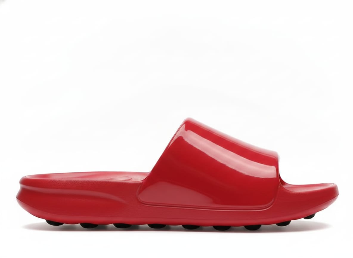 Bold Red Comfort Recovery Slides