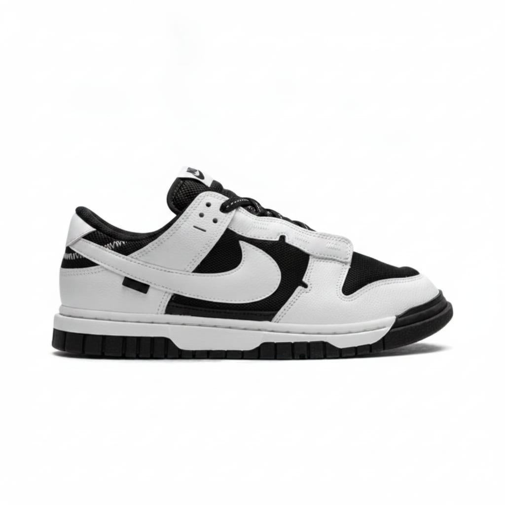 Two-Tone Leather Low-Top Casual Sneakers