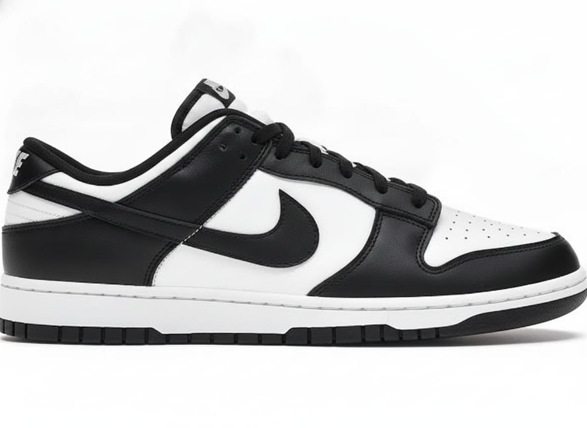 Two-Tone Low-Top Lifestyle Sneakers - Black and White