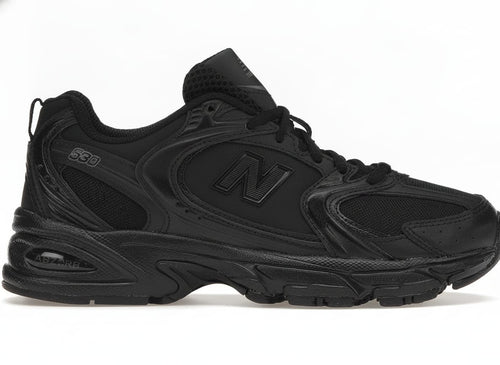 Athletic Casual Shoes - All Black Leather