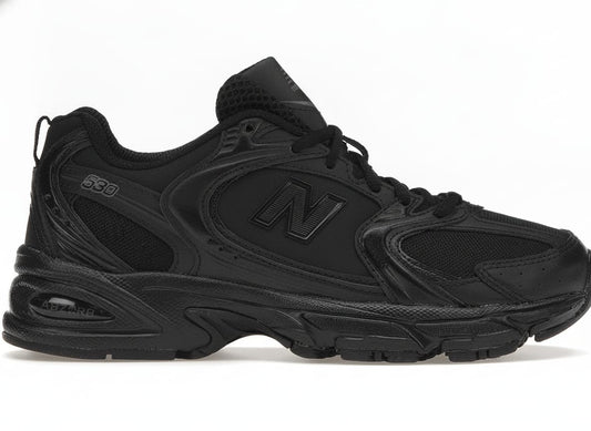 Athletic Casual Shoes - All Black Leather