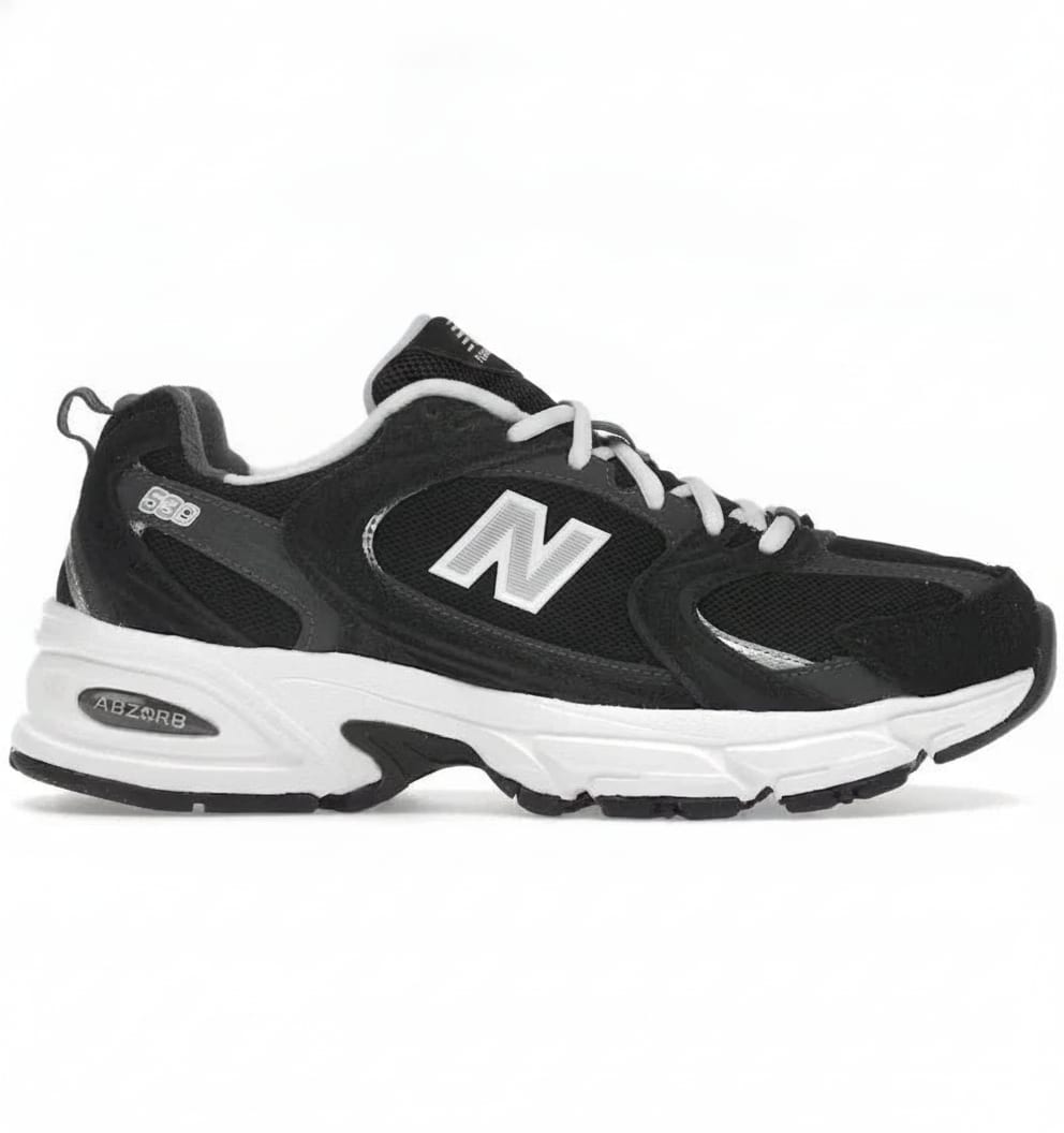 Black Retro-Inspired Lifestyle Sneakers
