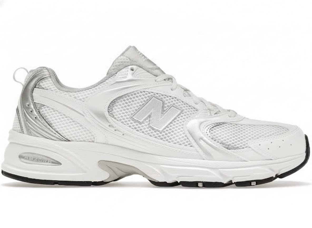 White Retro Lifestyle Sneakers