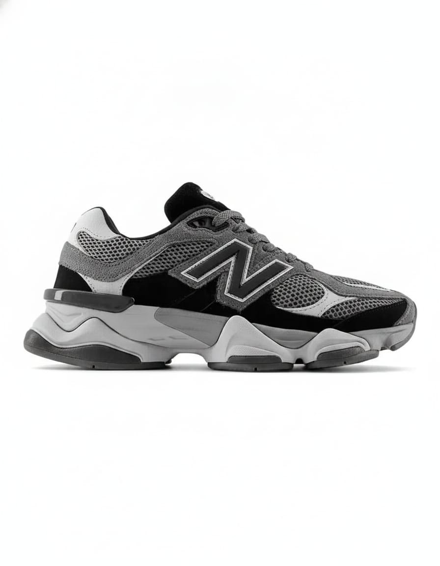 Retro-Inspired Lifestyle Sneaker Black Gray