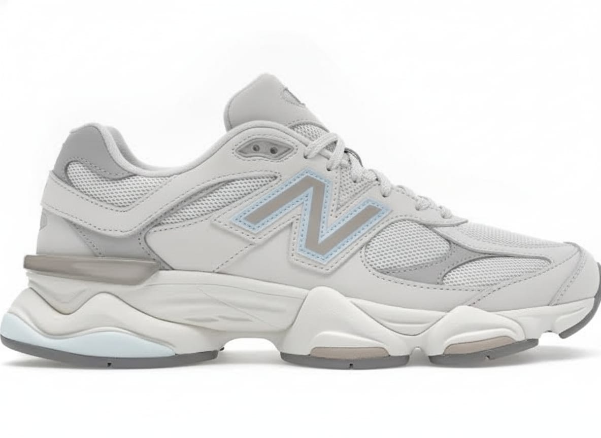 Retro-inspired Lifestyle Sneakers - Blue & Neutral Tones
