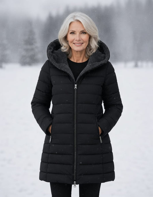 Fleece Lined Quilted Coat